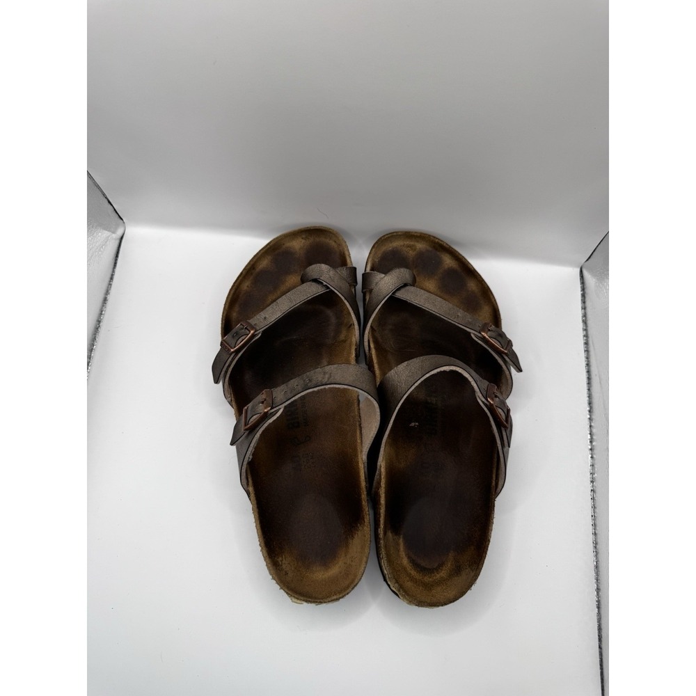 Birkenstock Mayari Women's 9 Bronze Sandals Metallic Strappy Comfort Shoes EUC - Picture 4 of 5